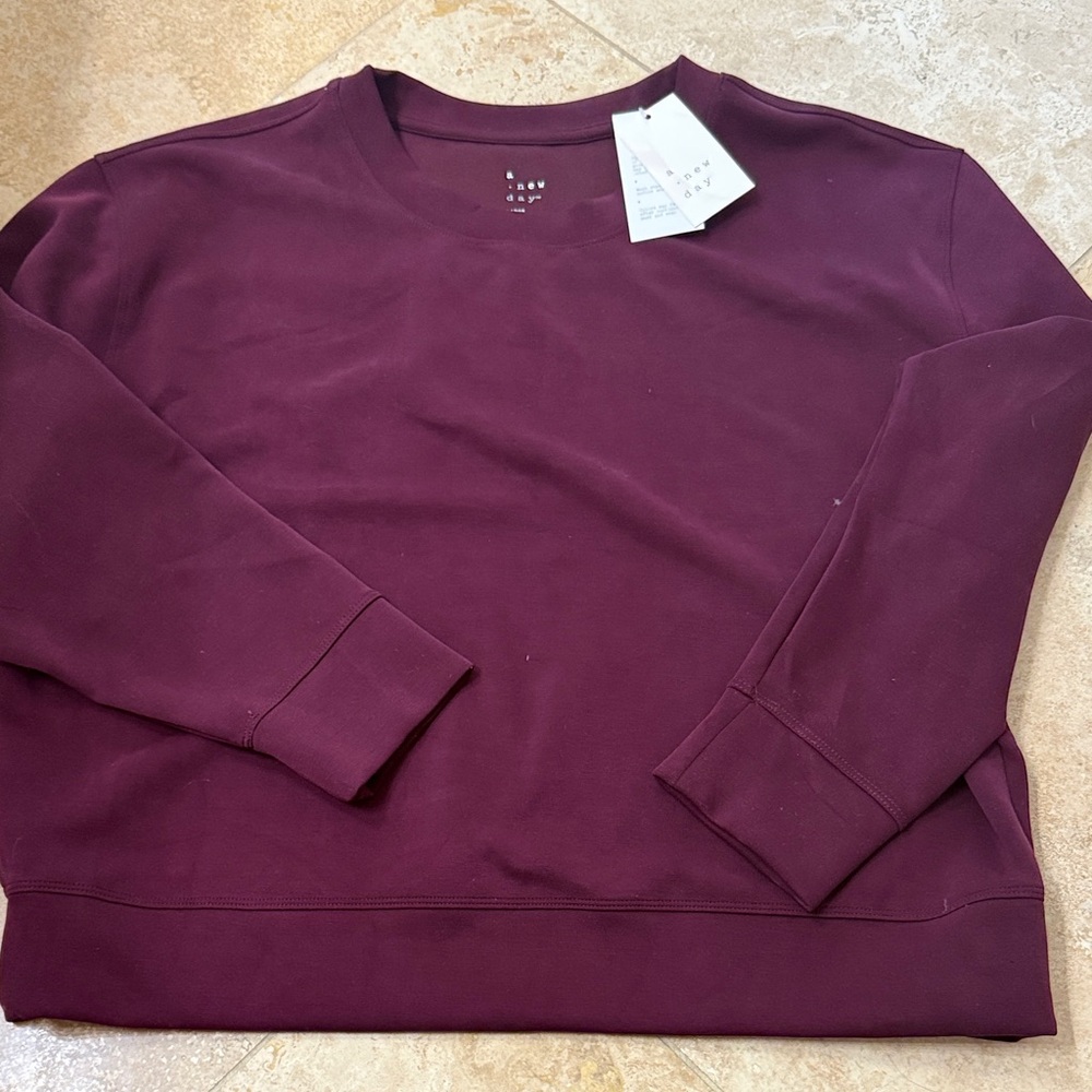 NWT Women’s A New Day Burgundy Sweater size Large